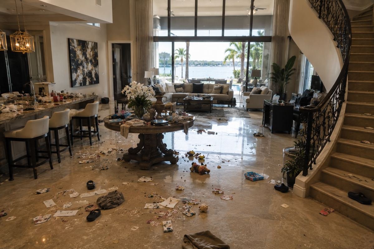Luxury Home before cleaning